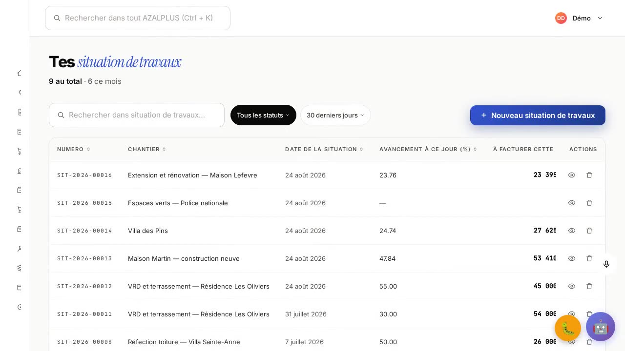 Guide vidéo des situations de travaux